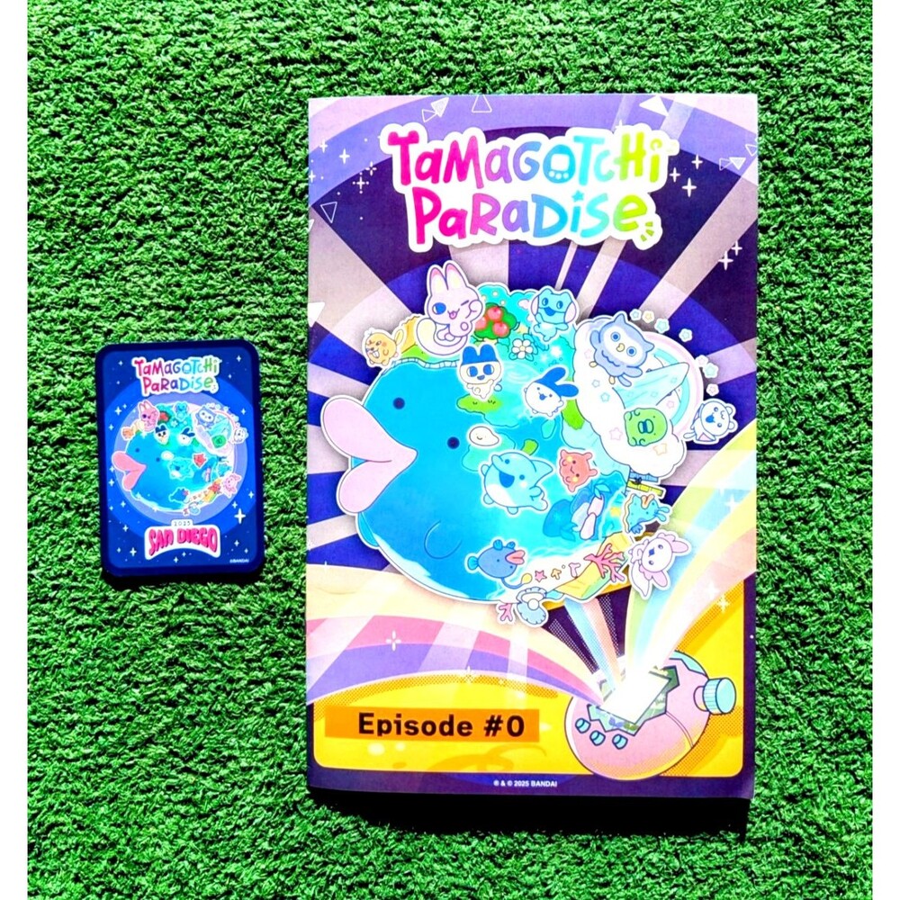 SDCC 2025 Tamagotchi Paradise Episode #0 Comic + LAND! Card Exclusive Foil New